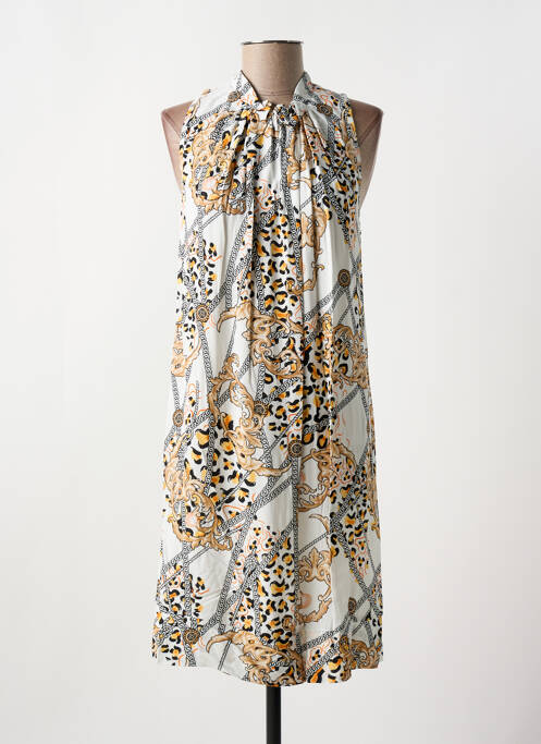 Rochie midi alb COULEURS DU TEMPS femeie