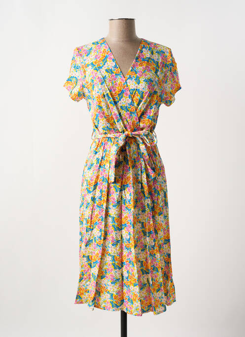 Rochie midi galben COULEURS DU TEMPS femeie