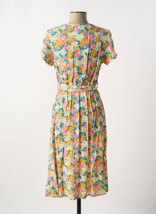 Rochie midi galben COULEURS DU TEMPS femeie