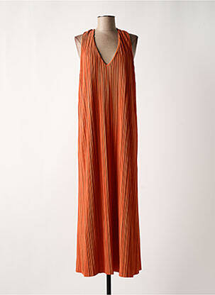 Rochie lungă portocaliu MAISON CAPTAIN femeie