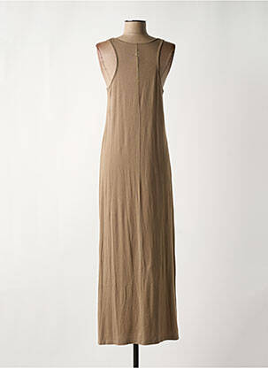 Rochie lungă fără mâneci fără mâneci maro MISS CAPTAIN femeie