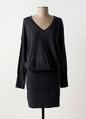 Rochie pulover guler în v mâneci lungi gri MAISON CAPTAIN femme