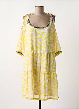 Rochie scurtă galben TREND BY CAPTAIN TORTUE femeie