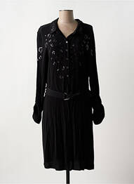 Rochie midi croială fluidă mâneci lungi negru CAPTAIN TORTUE femme
