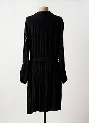 Rochie midi croială fluidă mâneci lungi negru CAPTAIN TORTUE femeie