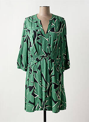 Rochie scurtă mâneci 3/4 mâneci 3/4 verde TREND BY CAPTAIN TORTUE femeie
