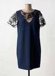 Rochie scurtă mâneci scurte mâneci scurte albastru SIGNATURE BY CAPTAIN TORTUE femeie
