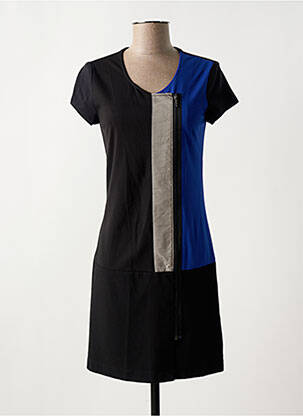 Rochie scurtă mâneci scurte mâneci scurte negru MISS CAPTAIN femeie