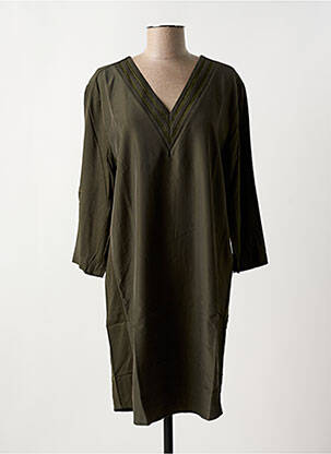 Rochie scurtă mâneci 3/4 mâneci 3/4 verde CAPTAIN TORTUE femeie