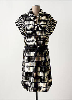 Rochie midi mâneci scurte mâneci scurte negru MAISON CAPTAIN femeie