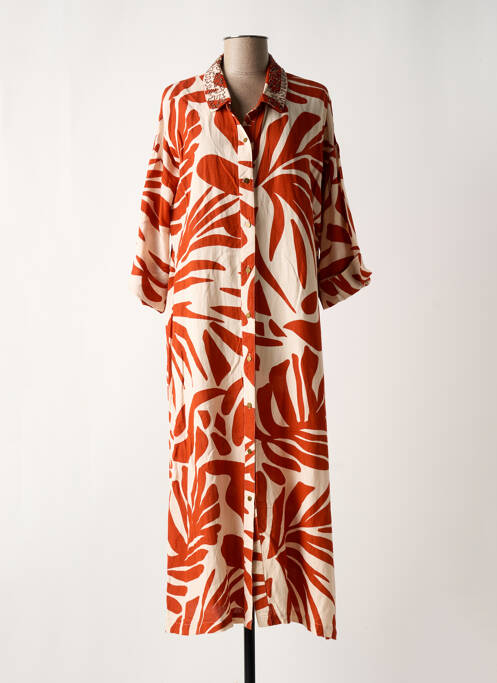 Rochie lungă portocaliu MAISON CAPTAIN femeie