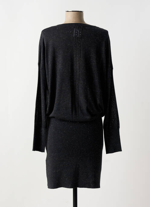 Rochie pulover guler în v mâneci lungi gri MAISON CAPTAIN femme