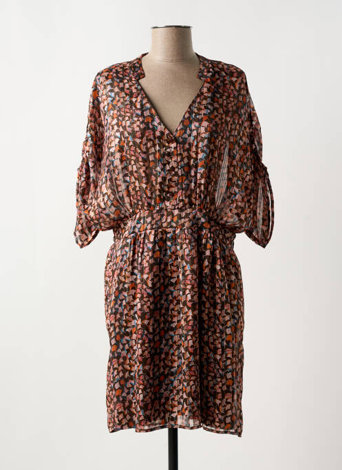 Rochie scurtă maro LITTLE MISS BY CAPTAIN TORTUE femeie