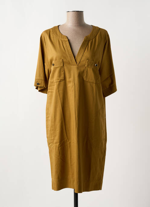 Rochie midi mâneci scurte mâneci scurte verde MAISON CAPTAIN femme