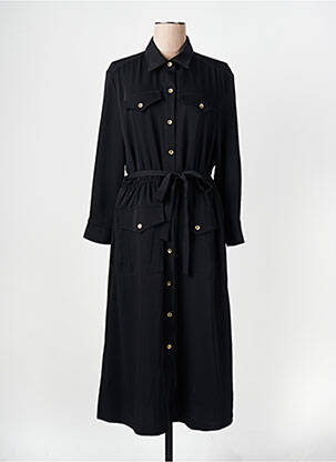 Rochie lungă mâneci lungi mâneci lungi negru MAISON CAPTAIN femeie