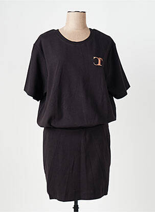 Rochie midi mâneci scurte mâneci scurte negru CAPTAIN TORTUE femeie
