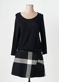 Rochie midi mâneci lungi mâneci lungi negru CAPTAIN TORTUE femeie