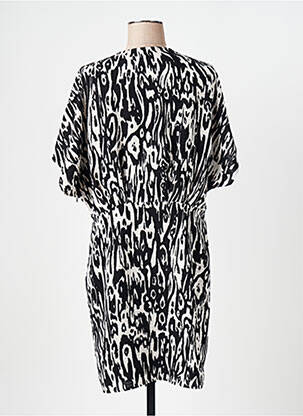 Rochie midi imprimeu fantezie mâneci scurte negru CAPTAIN TORTUE femeie