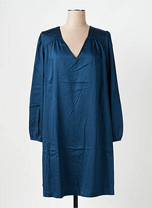 Rochie midi mâneci lungi mâneci lungi albastru CAPTAIN TORTUE femeie