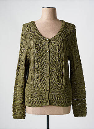 Vestă cu mâneci lungi verde MAISON CAPTAIN femeie