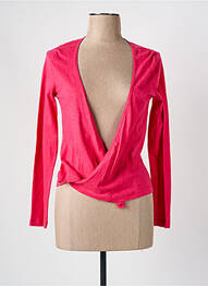 Cardigan petrecut elasticitate roz JAVA femeie