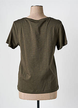Tricou serigrafie mâneci scurte verde CAPTAIN TORTUE femeie