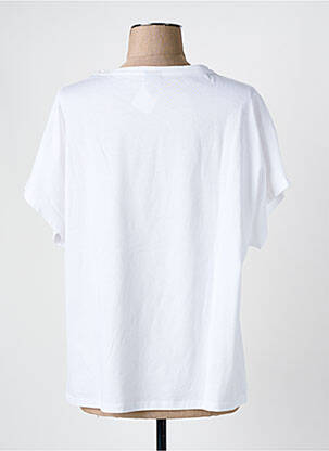 Tricou croială dreaptă mâneci scurte alb CAPTAIN TORTUE femeie