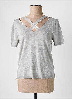 Pulover argintiu LITTLE MISS BY CAPTAIN TORTUE femeie