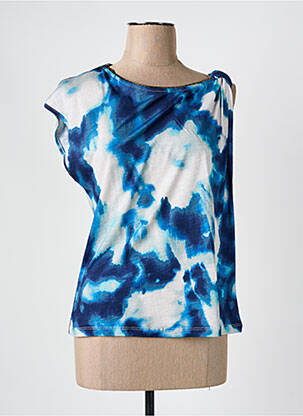 Tricou elasticitate mâneci scurte albastru MISS BY CAPTAIN TORTUE femeie