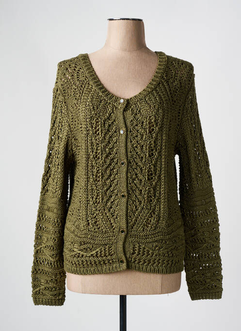 Vestă cu mâneci lungi verde MAISON CAPTAIN femeie