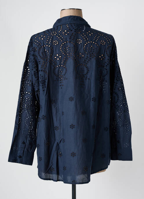 Cămașă croială cambrată mâneci lungi albastru MAISON CAPTAIN femme