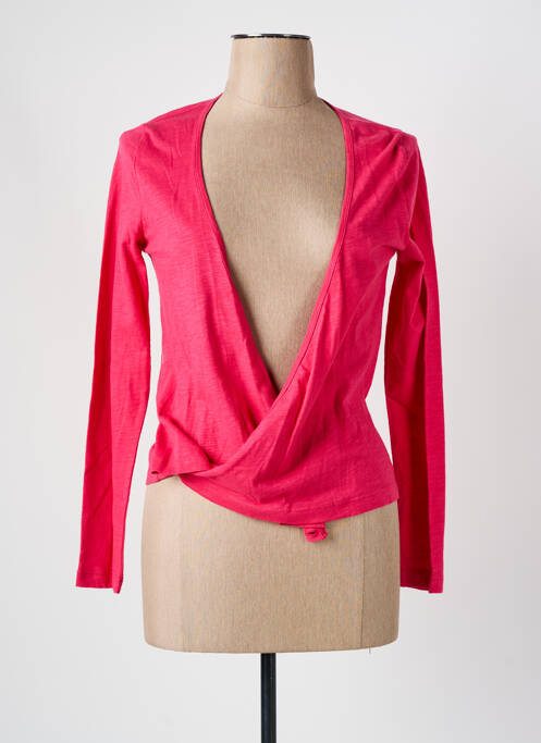 Cardigan petrecut roz JAVA femeie