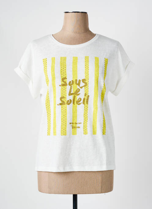 Tricou alb MAISON CAPTAIN femeie