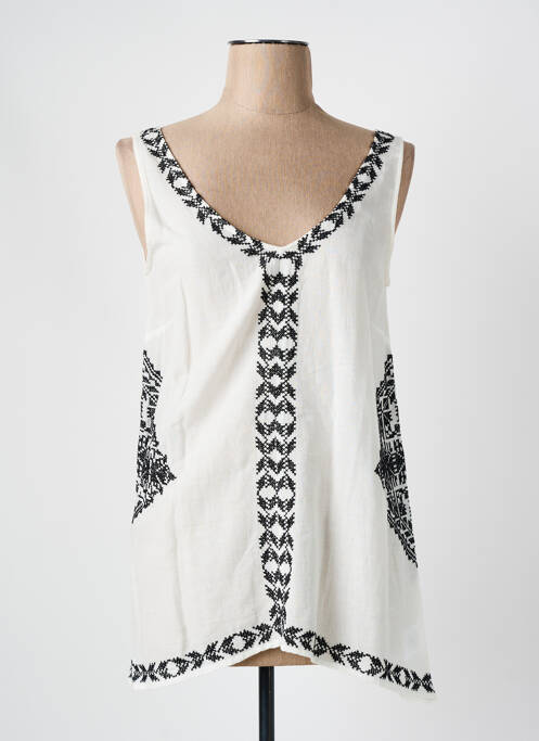 Top alb MISS CAPTAIN femeie