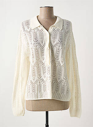 Vestă cu mâneci lungi alb MAISON CAPTAIN femeie