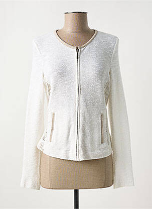 Jachete casual guler rotund alb TREND BY CAPTAIN TORTUE femeie