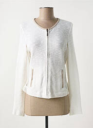 Jachete casual guler rotund alb TREND BY CAPTAIN TORTUE femme
