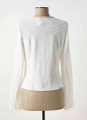 Jachete casual guler rotund alb TREND BY CAPTAIN TORTUE femeie