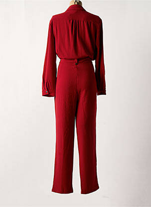 Salopetă-pantalon țesătură crep mâneci lungi roșu CAPTAIN TORTUE femeie