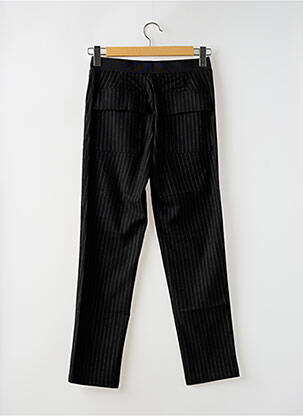 Pantalon chino închidere cu fermoar sub clapetă cu nasturi talie înaltă negru CAPTAIN TORTUE femeie