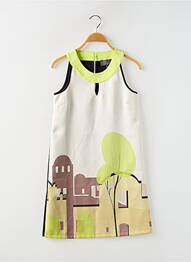 Rochie scurtă fără mâneci fără mâneci verde LITTLE MISS BY CAPTAIN TORTUE femme