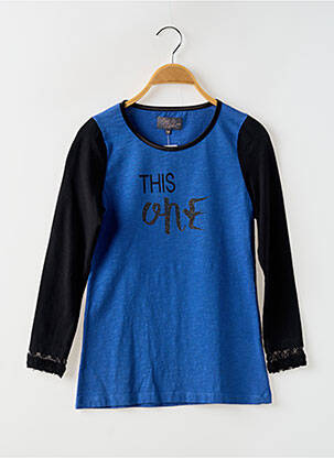 Tricou mâneci lungi mâneci lungi albastru LITTLE MISS BY CAPTAIN TORTUE femeie