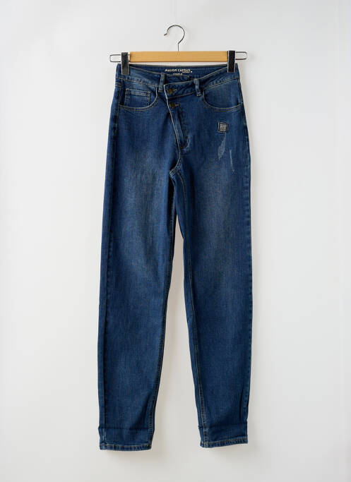 Blugi cu croială slim albastru MAISON CAPTAIN femeie