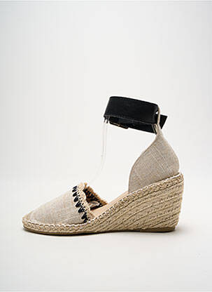Espadrile vârf rotund toc de 7 la 9 cm bej CAPTAIN TORTUE femeie