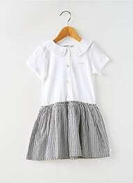 Rochie midi guler claudine mâneci scurte alb NOUKIE'S fille
