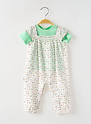 Salopetă-pantalon alb BOBOLI fată