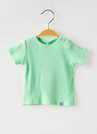 Tricou croială dreaptă mâneci scurte verde BOBOLI fille