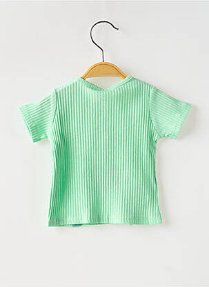 Tricou croială dreaptă mâneci scurte verde BOBOLI fată