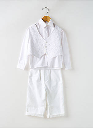 Set pantaloni croială dreaptă alb CHRISTELLA băiat