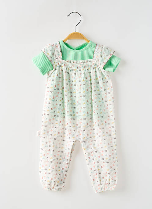 Salopetă-pantalon alb BOBOLI fată